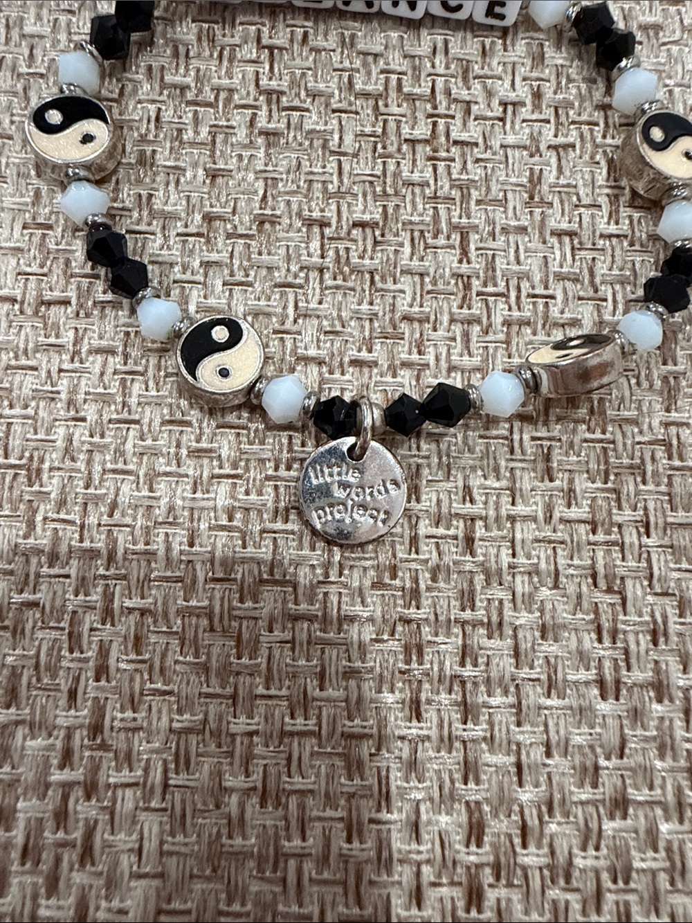 BALANCE Yin Yang Beaded Bracelet- Little Words Project - Picture 2 of 3